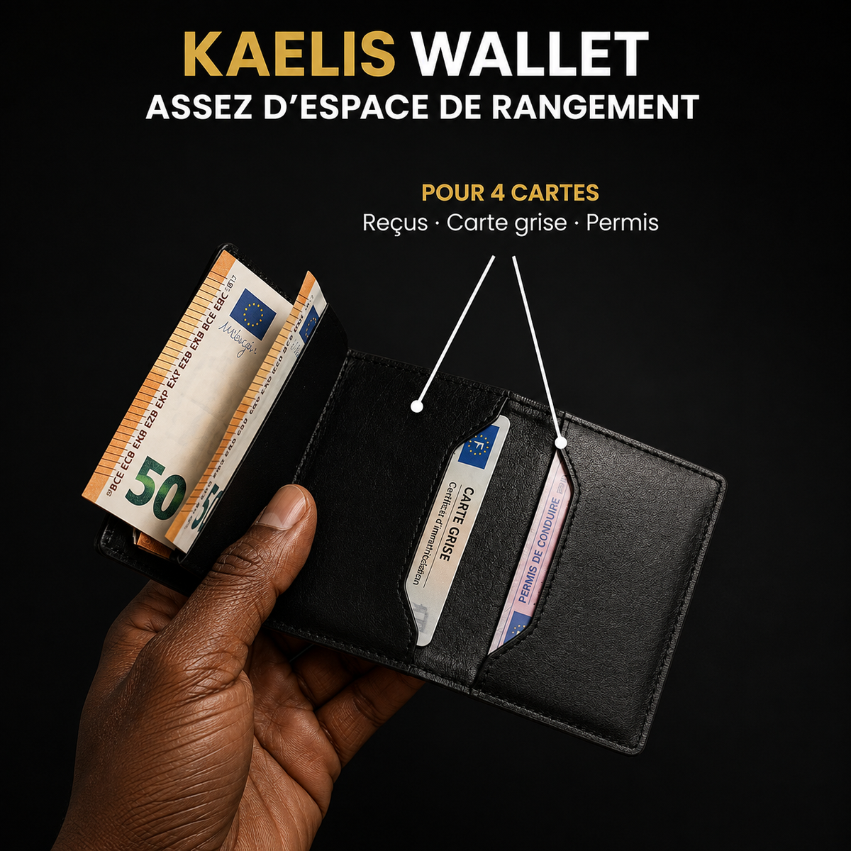 🔥 PORTEFEUILLE INTELLIGENT KAELIS EN CUIR PREMUIM– RFID